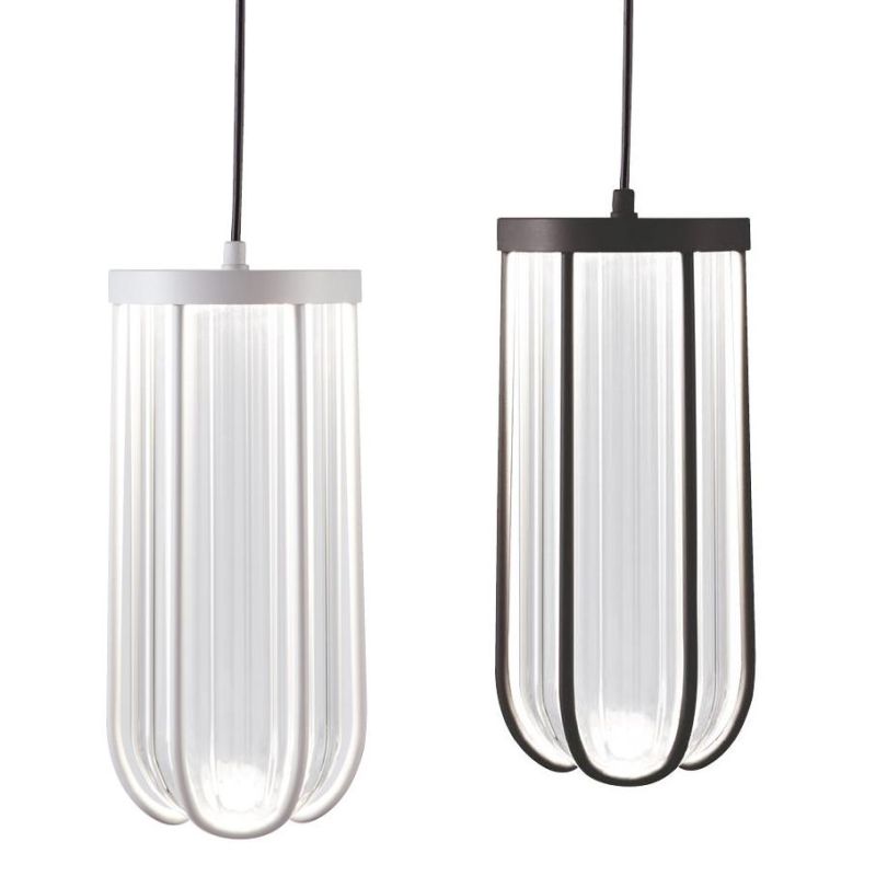 GOCCIA SOSPENSIONE DA ESTERNO IP54 IN ALLUMINIO BIANCO O NERO LED 12W LUCE 3000K E 4000K DI SOVIL
