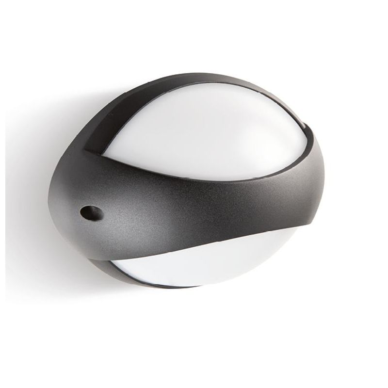 PATRIOT APPLIQUE DA ESTERNO IP65 IN ALLUMINIO NERO LAMPADINA ATTACCO E27 DESIGN MODERNO DI SOVIL