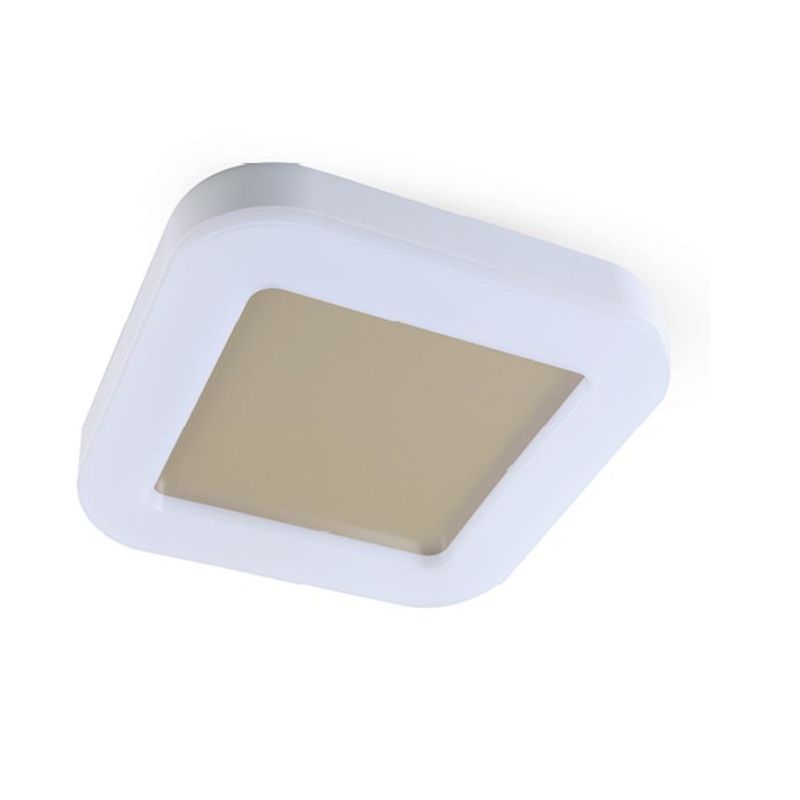 RIO PLAFONIERA QUADRATA DA ESTERNO IP65 BIANCA LED 24W LUCE CCT 3000K-4000K-6500K MODERNA DI SOVIL