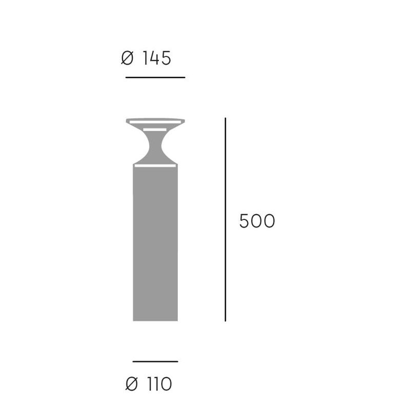 SIDRA PALO DA GIARDINO IP65 2 MISURE BIANCO E ANTRACITE LED INTEGRATO LUCE 3000K E 4000K MODERNO DI SOVIL