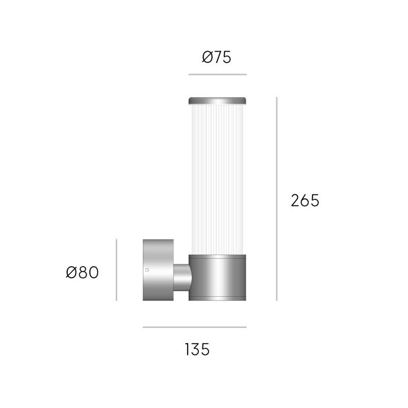 STELO APPLIQUE DA ESTERNO IP54 IN ALLUMINIO ANTRACITE LED 8W LUCE 3000K E 4000K MODERNA DI SOVIL