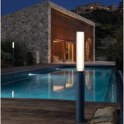 STELO PALO DA GIARDINO IP65 2 MISURE ALLUMINIO ANTRACITE LED INTEGRATO LUCE 3000K E 4000K MODERNO DI SOVIL 2