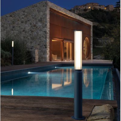 STELO PALO DA GIARDINO IP65 2 MISURE ALLUMINIO ANTRACITE LED INTEGRATO LUCE 3000K E 4000K MODERNO DI SOVIL