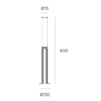 STELO PALO DA GIARDINO IP65 2 MISURE ALLUMINIO ANTRACITE LED INTEGRATO LUCE 3000K E 4000K MODERNO DI SOVIL