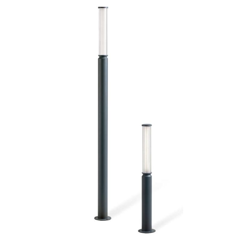 STELO PALO DA GIARDINO IP65 2 MISURE ALLUMINIO ANTRACITE LED INTEGRATO LUCE 3000K E 4000K MODERNO DI SOVIL