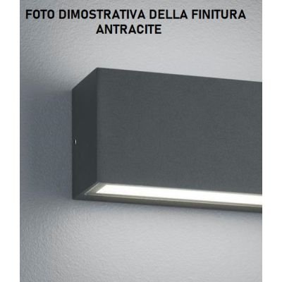 STONE APPLIQUE DA ESTERNO BIEMISSIONE IP65 LED 12W LUCE 4000K BIANCA E ANTRACITE MODERNA DI SOVIL