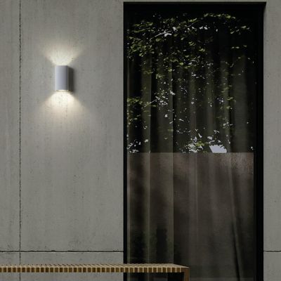 TAGLIO APPLIQUE DA ESTERNO IP54 BIANCA O ANTRACITE 2 MISURE LED INTEGRATO LUCE 3000K E 4000K MODERNA SOVIL