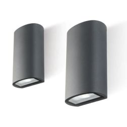 TAGLIO APPLIQUE DA ESTERNO IP54 BIANCA O ANTRACITE 2 MISURE LED INTEGRATO LUCE 3000K E 4000K MODERNA SOVIL