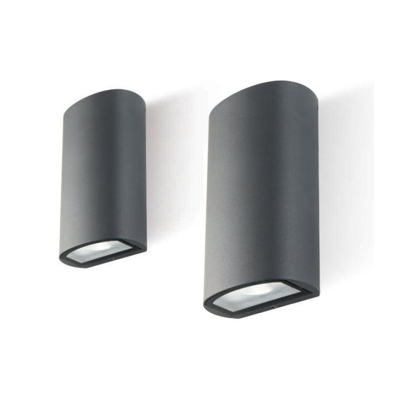 TAGLIO APPLIQUE DA ESTERNO IP54 BIANCA O ANTRACITE 2 MISURE LED INTEGRATO LUCE 3000K E 4000K MODERNA SOVIL