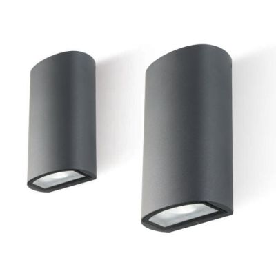TAGLIO APPLIQUE DA ESTERNO IP54 BIANCA O ANTRACITE 2 MISURE LED INTEGRATO LUCE 3000K E 4000K MODERNA SOVIL