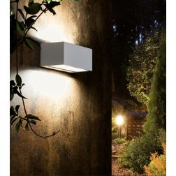 VETRA APPLIQUE DA ESTERNO BIEMISSIONE IP65 2 MISURE LED INTEGRATO LUCE 3000K E 4000K BIANCA,ALLUMINIO E ANTRACITE