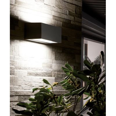 VETRA APPLIQUE DA ESTERNO BIEMISSIONE IP65 2 MISURE LED INTEGRATO LUCE 3000K E 4000K BIANCA,ALLUMINIO E ANTRACITE