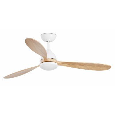 POROS VENTILATORE A SOFFITTO LUCE LED 19W LUCE 2700K DIAMETRO CM 132 3 PALE IN LEGNO E TELECOMANDO FARO VENTILATORI - Cristalens