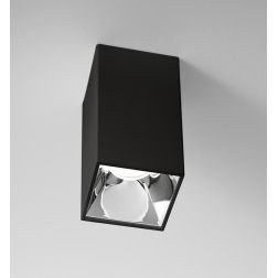 PLAFONIERA PARALLELEPIPEDO RETTANGOLO CON PORTALAMPADE GU10 NERA ISYLUCE - Cristalensi Shop Online 2