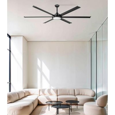 ROTTERDAM 30 VENTILATORE D300 CM LUCE LED 32W LUCE 3000K CON 6 PALE TELECOMANDO INCLUSO