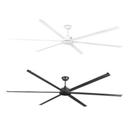ROTTERDAM 30 VENTILATORE D300 CM SENZA LUCE BIANCO O NERO CON 6 PALE TELECOMANDO INCLUSO