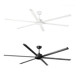 ROTTERDAM 25 VENTILATORE D250 CM SENZA LUCE BIANCO O NERO CON 6 PALE TELECOMANDO INCLUSO