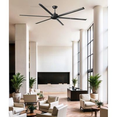 ROTTERDAM 25 VENTILATORE D250 CM SENZA LUCE BIANCO O NERO CON 6 PALE TELECOMANDO INCLUSO