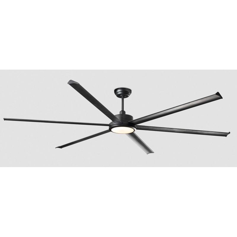 ROTTERDAM 25 VENTILATORE D250 CM LED 32W LUCE 3000K BIANCO O NERO 6 PALE TELECOMANDO INCLUSO