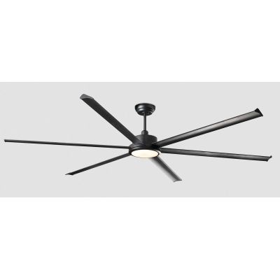 ROTTERDAM 25 VENTILATORE D250 CM LED 32W LUCE 3000K BIANCO O NERO 6 PALE TELECOMANDO INCLUSO
