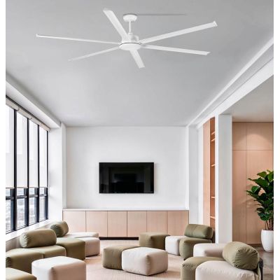 ROTTERDAM 25 VENTILATORE D250 CM LED 32W LUCE 3000K BIANCO O NERO 6 PALE TELECOMANDO INCLUSO