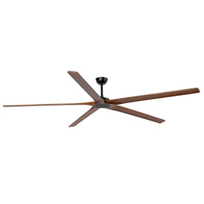 BIGWOOD 24 VENTILATORE D240 CM SENZA LUCE NERO CON 5 PALE IN LEGNO NOCE TELECOMANDO INCLUSO