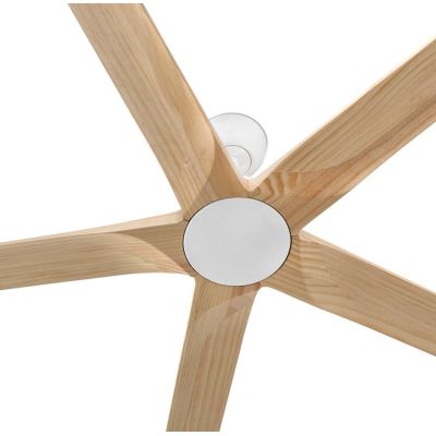 BIGWOOD 20 VENTILATORE D200 CM SENZA LUCE NERO O BIANCO CON 5 PALE IN LEGNO E TELECOMANDO INCLUSO