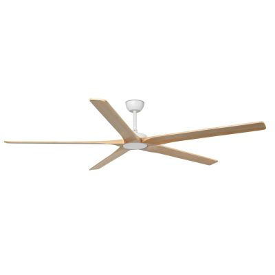 BIGWOOD 20 VENTILATORE D200 CM SENZA LUCE NERO O BIANCO CON 5 PALE IN LEGNO E TELECOMANDO INCLUSO
