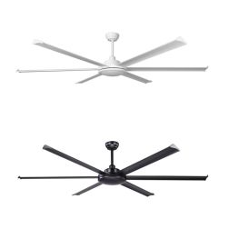 ROTTERDAM 20 VENTILATORE D200 CM SENZA LUCE BIANCO O NERO CON 6 PALE E TELECOMANDO INCLUSO