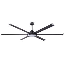 ROTTERDAM 20 VENTILATORE D200 CM LED 32W LUCE 3000K BIANCO O NERO CON 6 PALE E TELECOMANDO INCLUSO