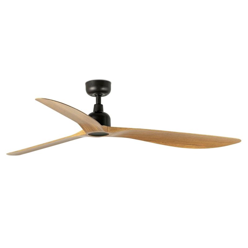 OUTWOOD VENTILATORE D150 CM SENZA LUCE IP44 BIANCO O MARRONE CON 3 PALE E TELECOMANDO INCLUSO
