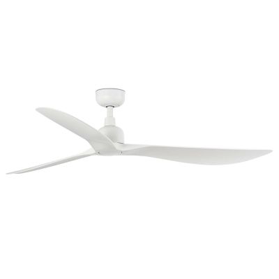 OUTWOOD VENTILATORE D150 CM SENZA LUCE IP44 MARRONE O BIANCO CON 3 PALE E TELECOMANDO INCLUSO