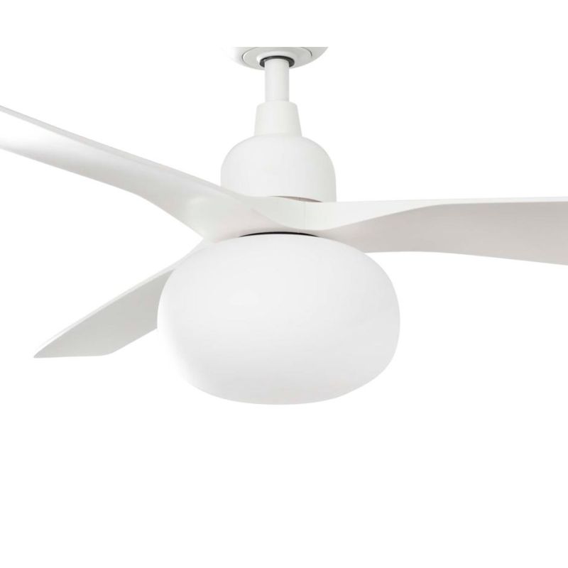 OUTWOOD VENTILATORE D150 CM IP44 MARRONE O BIANCO CON 3 PALE LAMPADINA ATTACCO E27 TELECOMANDO INCLUSO