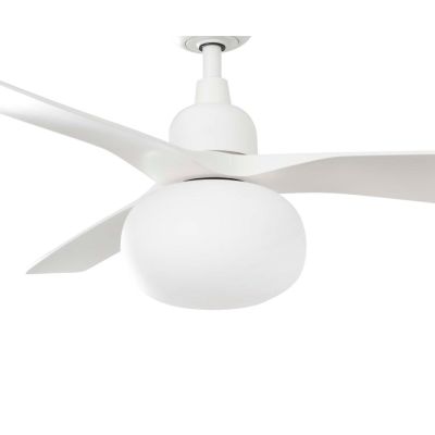 OUTWOOD VENTILATORE D150 CM IP44 MARRONE O BIANCO CON 3 PALE LAMPADINA ATTACCO E27 TELECOMANDO INCLUSO