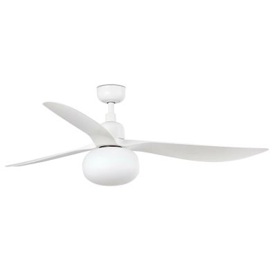 OUTWOOD VENTILATORE D150 CM IP44 MARRONE O BIANCO CON 3 PALE LAMPADINA ATTACCO E27 TELECOMANDO INCLUSO