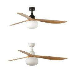 OUTWOOD VENTILATORE D150 CM IP44 BIANCO O MARRONE CON 3 PALE LAMPADINA ATTACCO E27 TELECOMANDO INCLUSO