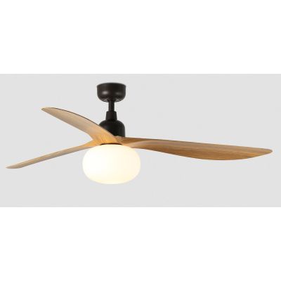 OUTWOOD VENTILATORE D150 CM IP44 BIANCO O MARRONE CON 3 PALE LAMPADINA ATTACCO E27 TELECOMANDO INCLUSO