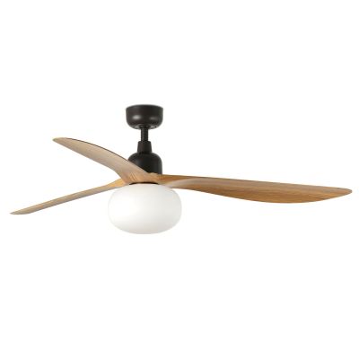 OUTWOOD VENTILATORE D150 CM IP44 BIANCO O MARRONE CON 3 PALE LAMPADINA ATTACCO E27 TELECOMANDO INCLUSO