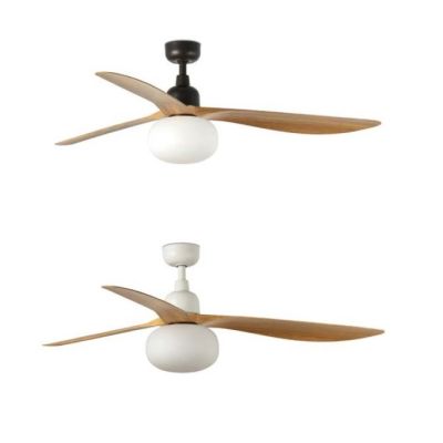 OUTWOOD VENTILATORE D150 CM IP44 BIANCO O MARRONE CON 3 PALE LAMPADINA ATTACCO E27 TELECOMANDO INCLUSO