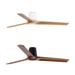 HEYWOOD TUB VENTILATORE D132 CM SENZA LUCE BIANCO O NERO CON 3 PALE IN LEGNO E TELECOMANDO INCLUSO