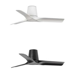 HEY TUB VENTILATORE D90 CM SENZA LUCE BIANCO O NERO CON 3 PALE IN ABS E TELECOMANDO INCLUSO