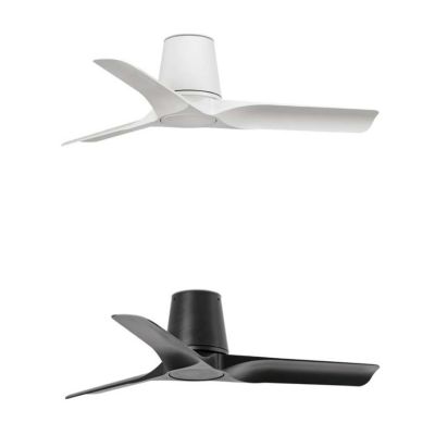 HEY TUB VENTILATORE D90 CM SENZA LUCE BIANCO O NERO CON 3 PALE IN ABS E TELECOMANDO INCLUSO