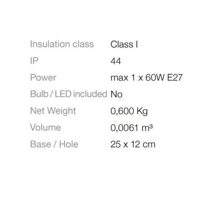 LAMPADA DA PARETE DA ESTERNI DESIGN MODERNO IP44 DUE COLORI LUCE DIFFUSA CRISTALENSI - Cristalensi Shop Online