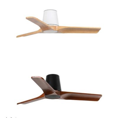 HEYWOOD TUB VENTILATORE SENZA LUCE D90 CM BIANCO O NERO CON 3 PALE IN LEGNO E TELECOMANDO INCLUSO