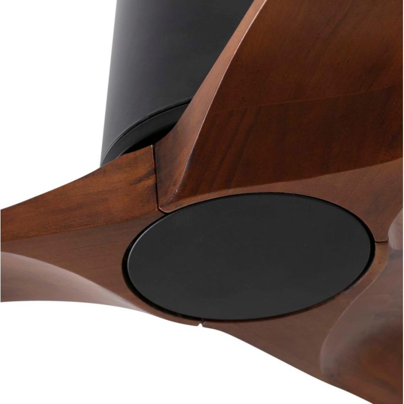 HEYWOOD TUB VENTILATORE SENZA LUCE D90 CM BIANCO O NERO CON 3 PALE IN LEGNO E TELECOMANDO INCLUSO