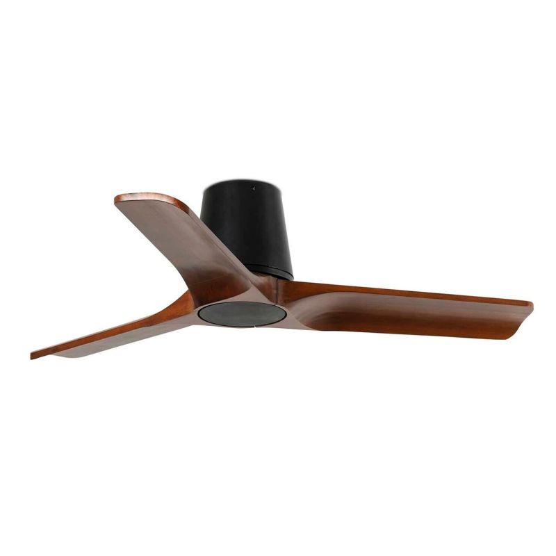 HEYWOOD TUB VENTILATORE SENZA LUCE D90 CM BIANCO O NERO CON 3 PALE IN LEGNO E TELECOMANDO INCLUSO