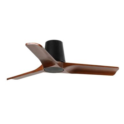 HEYWOOD TUB VENTILATORE SENZA LUCE D90 CM BIANCO O NERO CON 3 PALE IN LEGNO E TELECOMANDO INCLUSO