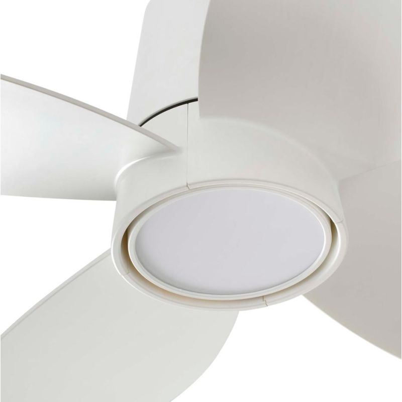 KLOVER VENTILATORE BIANCO LED 18W DIMMERABILE D80 CM 4 PALE IN ABS E TELECOMANDO INCLUSO