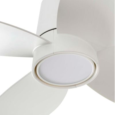 KLOVER VENTILATORE BIANCO LED 18W DIMMERABILE D80 CM 4 PALE IN ABS E TELECOMANDO INCLUSO
