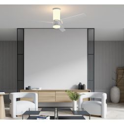 UP DOWN PLAFONIERA VENTILATORE 3 PALE TRASPARENTI LED 45W LUCE DIMMERABILE CON TELECOMANDO INCLUSO